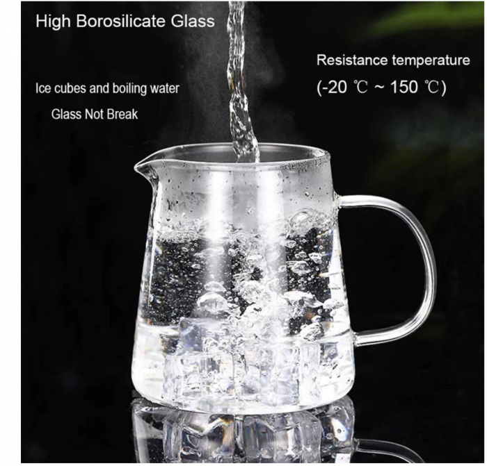 Ceainic 950 ml CLARICE, sticla borosilicata cu infuzor si capac metalic [3]