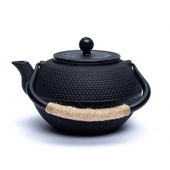 Ceainic din fonta cu infuzor metalic, Negru, 1200ml [3]