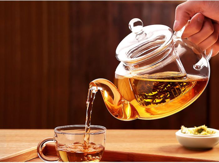 Ceainic din sticla 1000 ml, cu capac si infuzor din sticla [3]