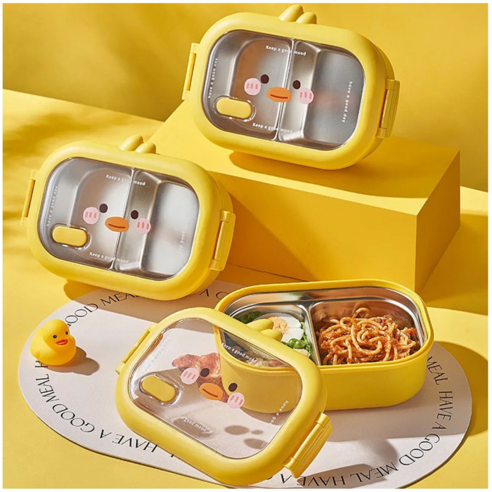 Cutie Alimente LUNCH BOX Copii, 2 compartimente, interior Inox, 1000 ml [6]