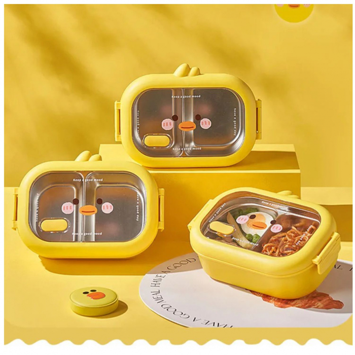 Cutie Alimente LUNCH BOX Copii, 2 compartimente, interior Inox, 1000 ml [5]