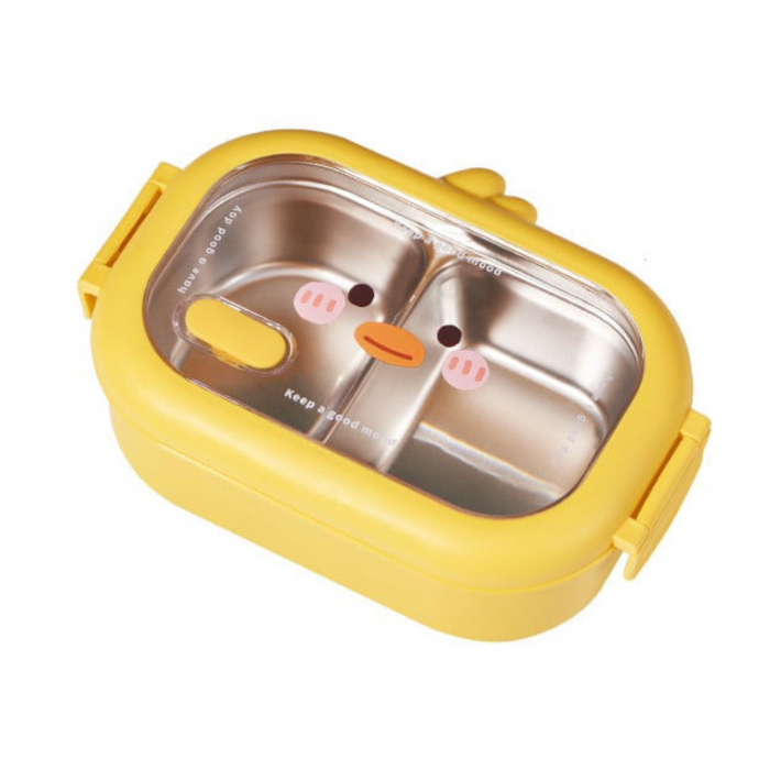 Cutie Alimente LUNCH BOX Copii, 2 compartimente, interior Inox, 1000 ml [2]