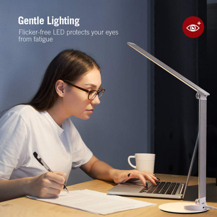 Lampa de birou LED TaoTronics, control Touch, 5 moduri de lumina, 9W, USB [6]