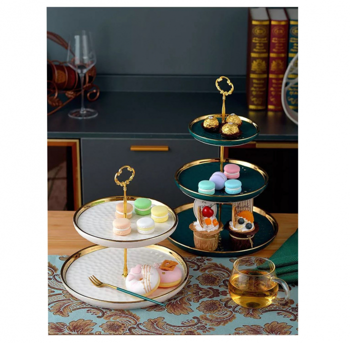 Platou Portelan Supraetajat pentru Candy Bar, 2 niveluri [3]