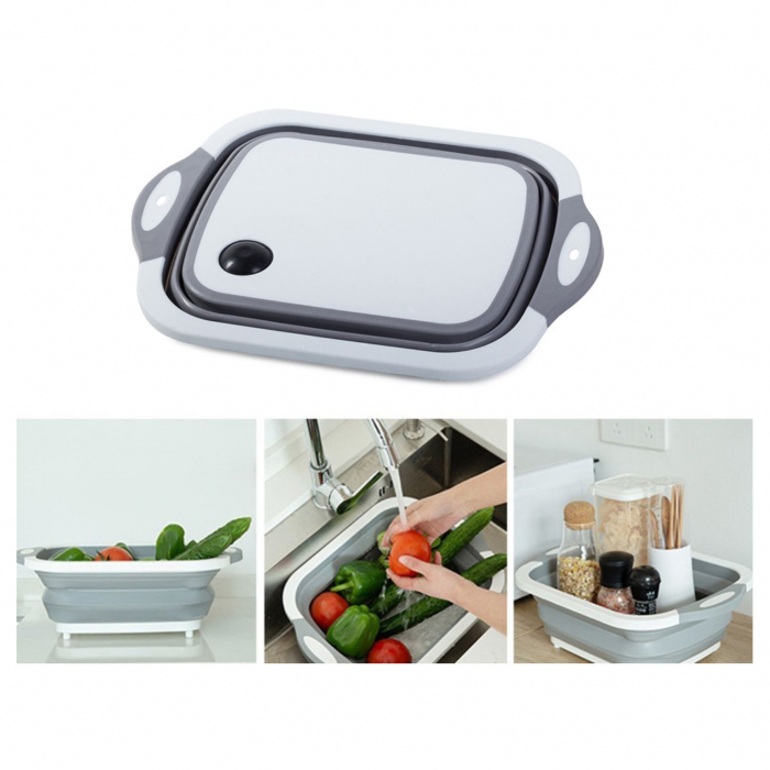 Recipient pliabil din plastic si silicon, cu tocator inclus, 5 litri [2]