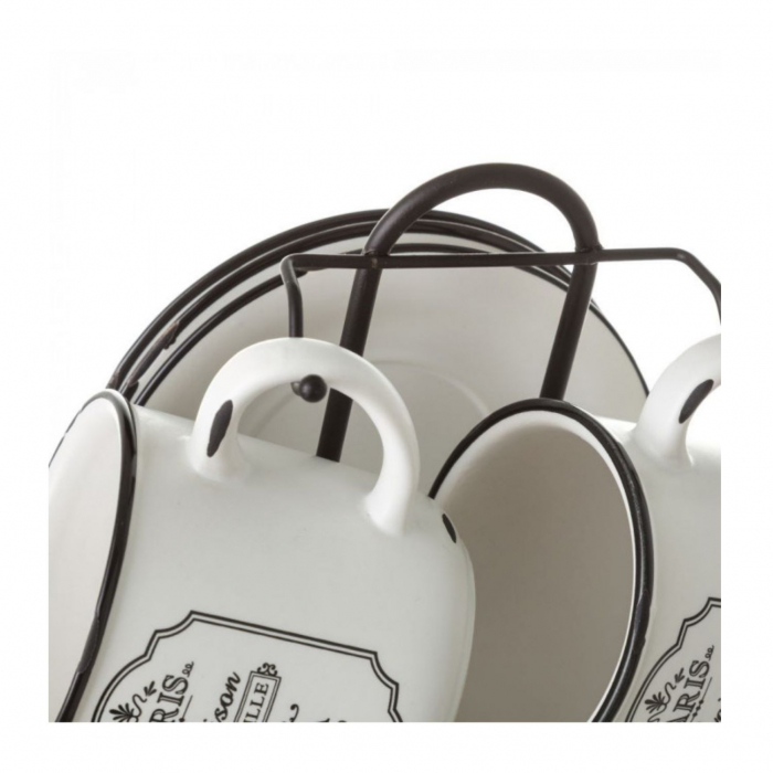 Set 6 Cesti pentru Espresso cu suport metalic, PARIS, 100 ml [2]