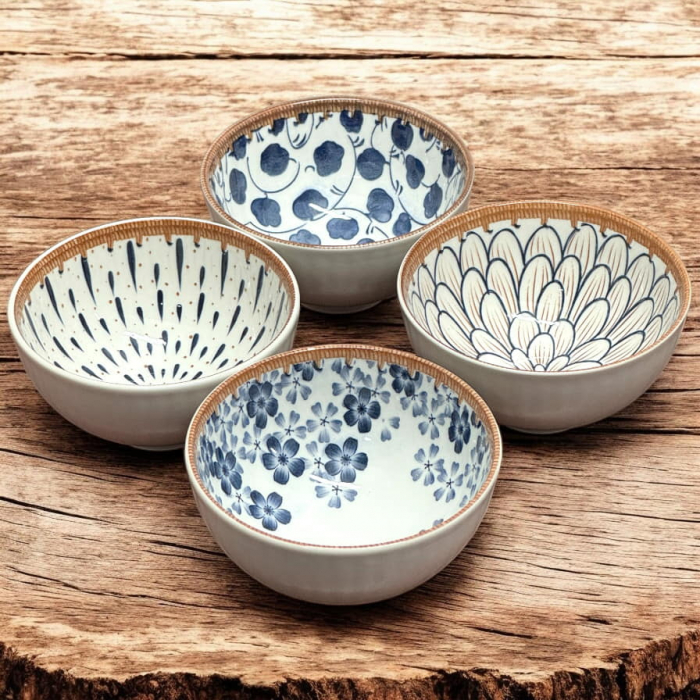 Set 4 Boluri Ceramice BLUE HARMONY, 300 ml [4]