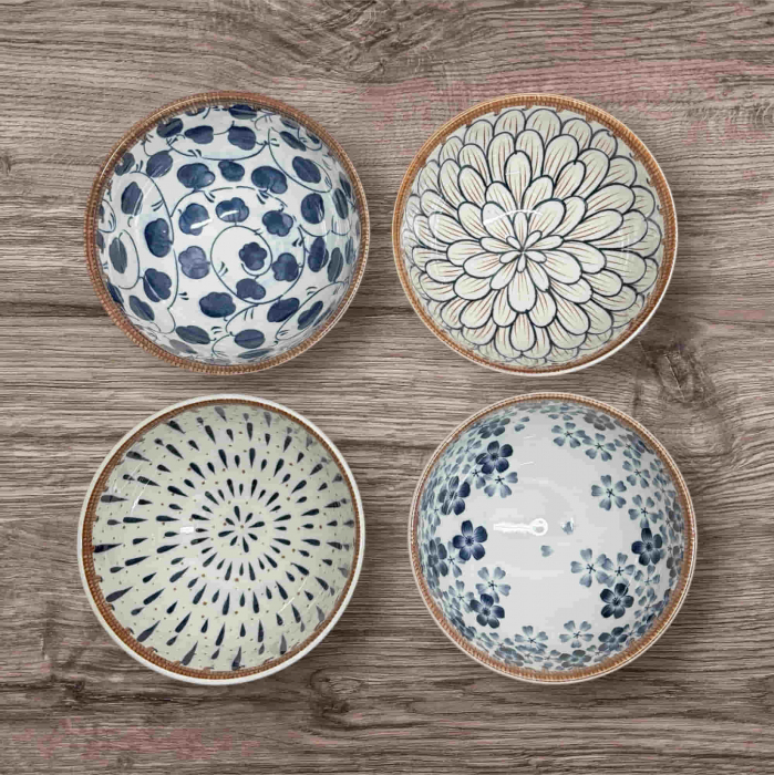 Set 4 Boluri Ceramice BLUE HARMONY, 300 ml [3]