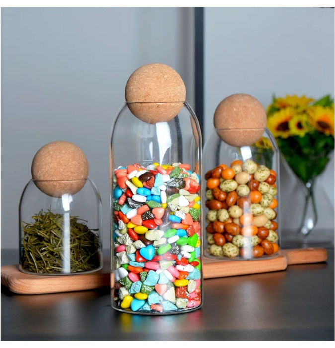 Set 3 recipiente din sticla borosilicata, SPHERE [3]