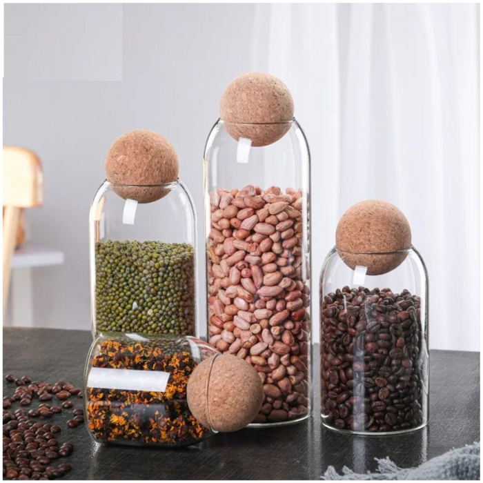 Set 4 recipiente din sticla borosilicata, SPHERE [3]