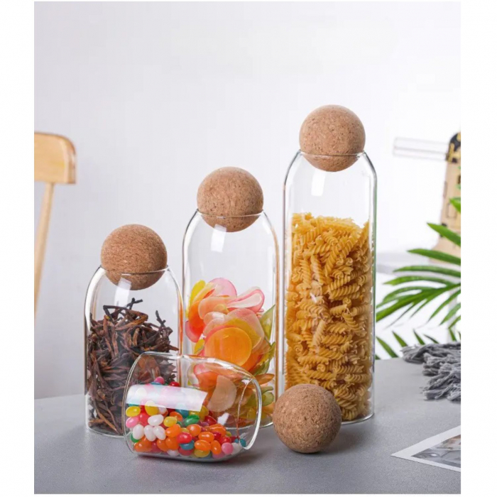 Set 4 recipiente din sticla borosilicata, SPHERE [8]