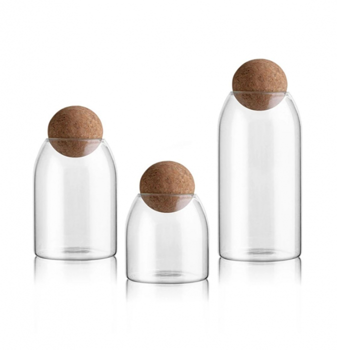 Set 3 recipiente din sticla borosilicata, SPHERE [5]