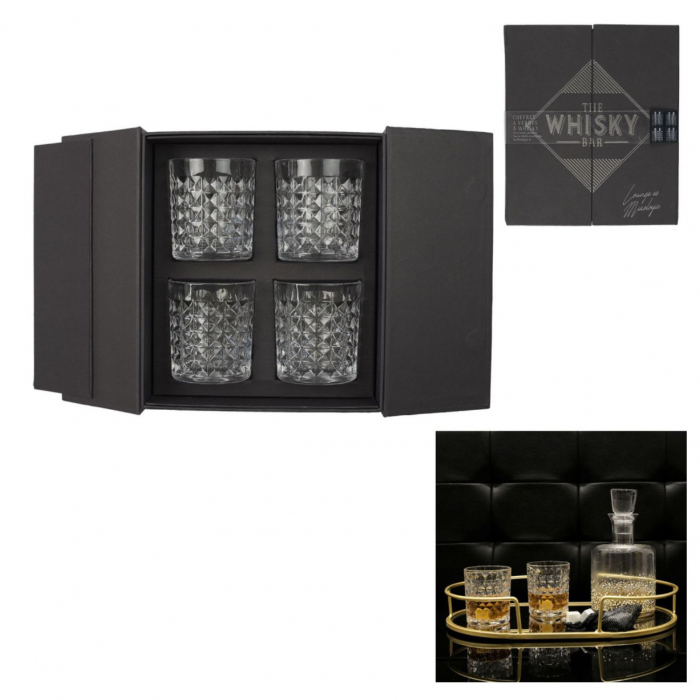Set 4 Pahare Whisky 250ml, cutie cadou, CMP [2]