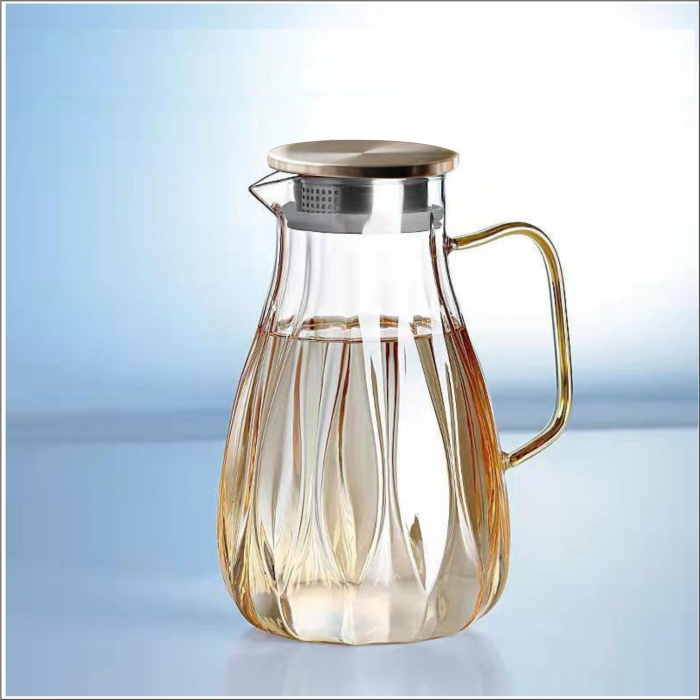 Set Carafa1.5 L si 4 Cani din sticla Borosilicata, GOLDIE [3]