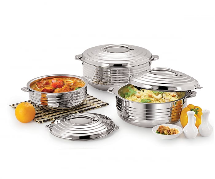Set 3 Caserole Termice din Inox, 3L + 5L + 7,5L, LOTUS [3]