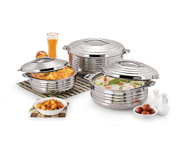 Set 3 Caserole Termice din Inox, 2L+3L+5L,Designer [3]