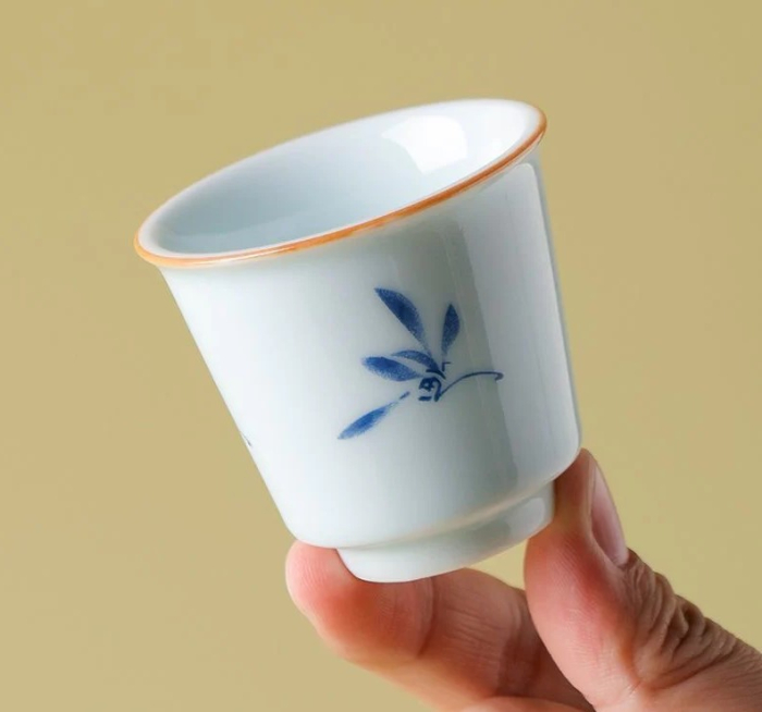 Set ceai premium „ROYAL MINI” din portelan lucios, ceainic 200 ml, 3 cupe, recipient si tava 27x12cm [4]