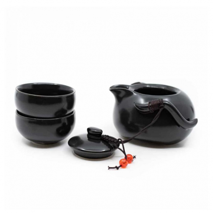 Set Ceainic 150 ml si 2 cupe 65 ml fiecare, Ceramica [3]