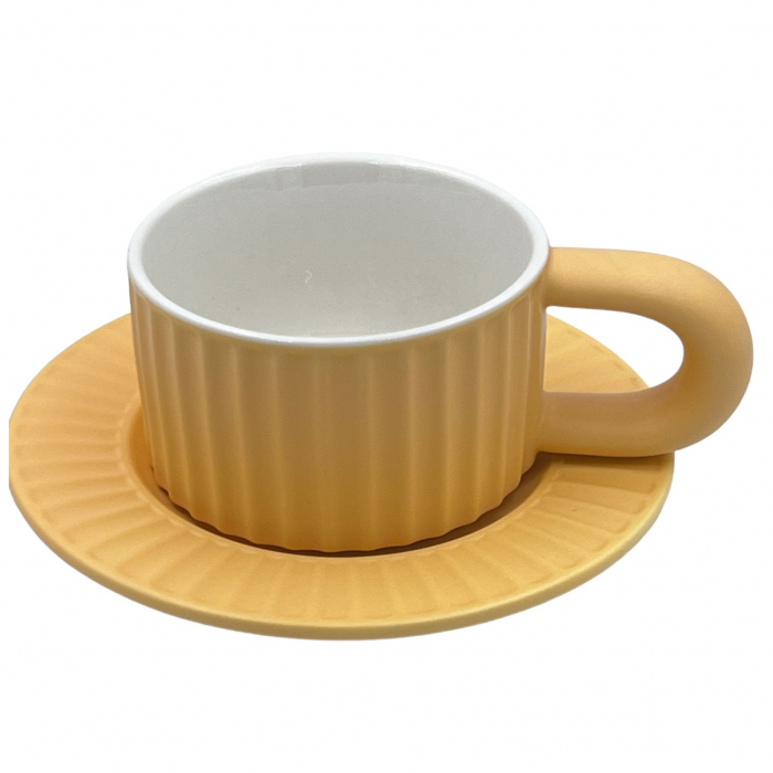 Set Ceasca si Farfurie din Ceramica, KLEIN, 250ml [6]