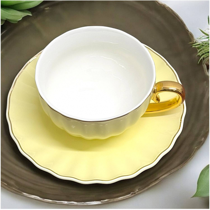 Set Ceasca si Farfurie din portelan, LONDON, 200 ml [10]