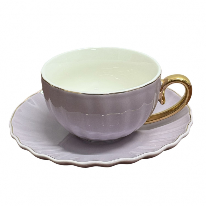 Set Ceasca si Farfurie din portelan, LONDON, 200 ml [12]
