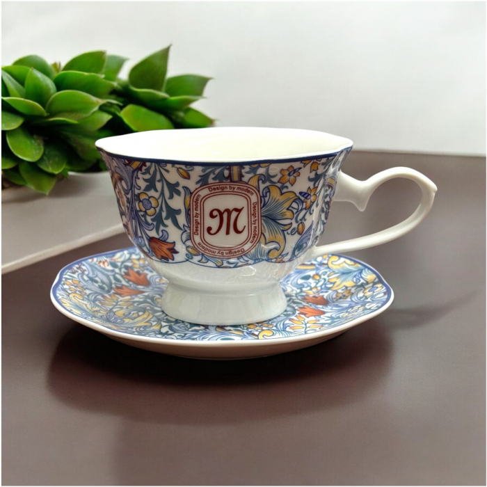 Set 2 Cesti si farfurii din Portelan, MODERN, 200 ml [2]