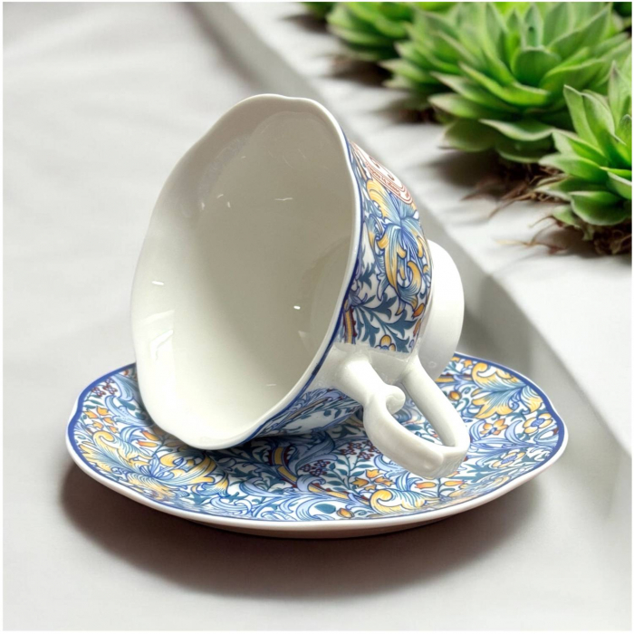 Set 2 Cesti si farfurii din Portelan, MODERN, 200 ml [5]