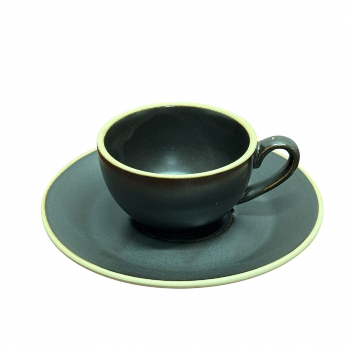 Set Ceasca si farfurie pentru Espresso, CAFFINO, Portelan cu aspect mat, 80 ml [6]