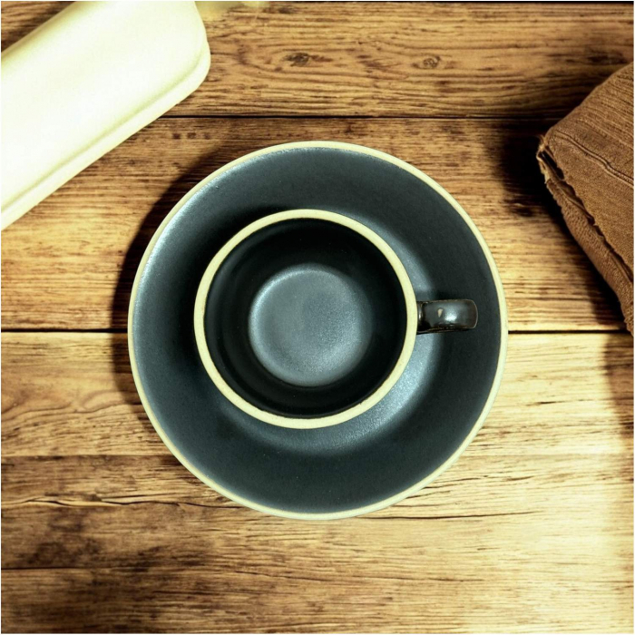 Set Ceasca si farfurie pentru Espresso, CAFFINO, Portelan cu aspect mat, 80 ml [5]