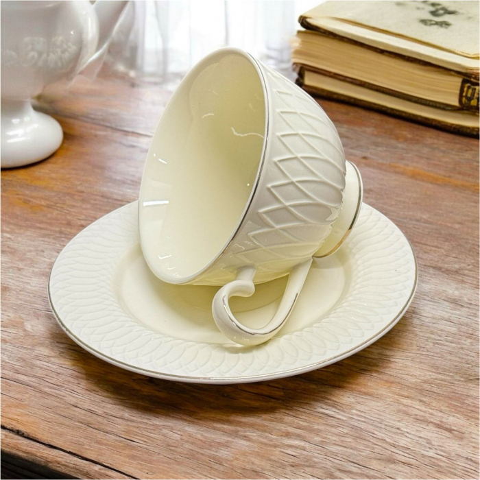 Set Ceasca si Farfurie Portelan, CLARA, 200 ml [2]