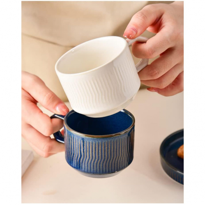 Set din Portelan Ceasca si Farfurie, AGATHA, 220 ml [4]