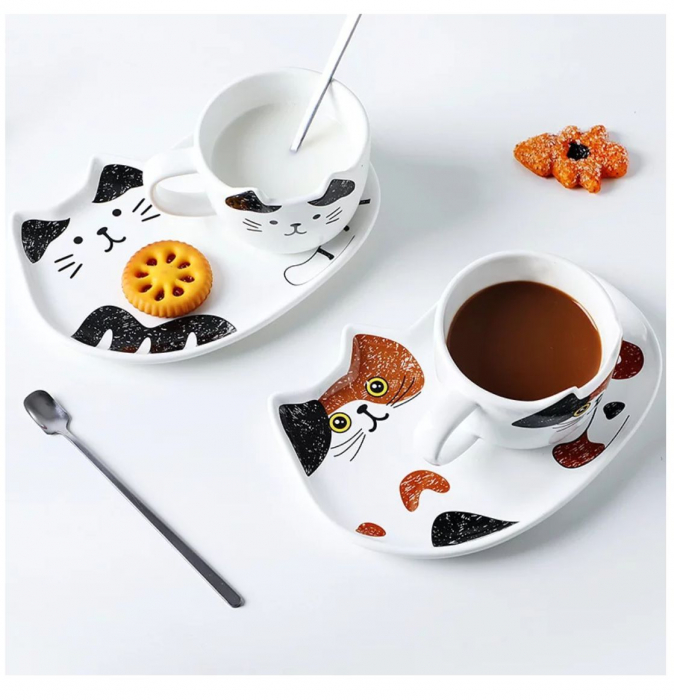 Set 4 Cesti cu platouri si lingurite, CAT [3]