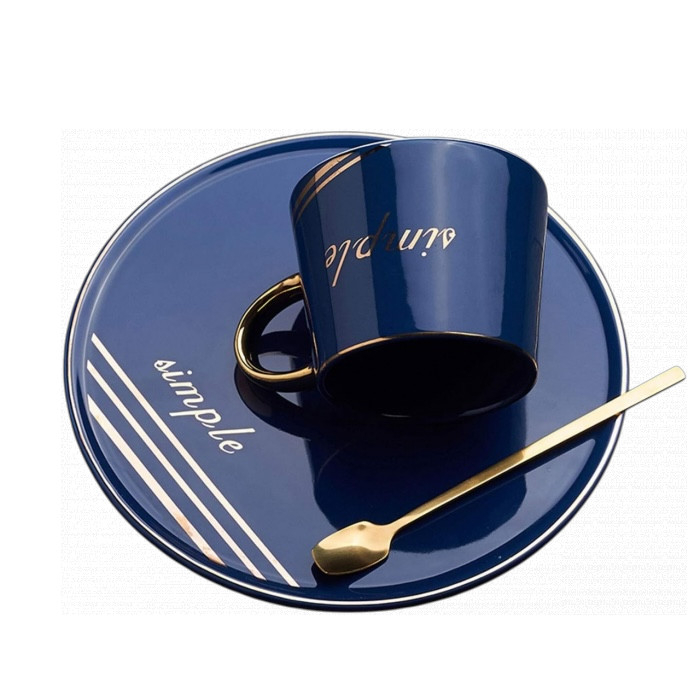 Set Portelan Ceasca, Farfurie si Lingurita, SIMPLE [13]