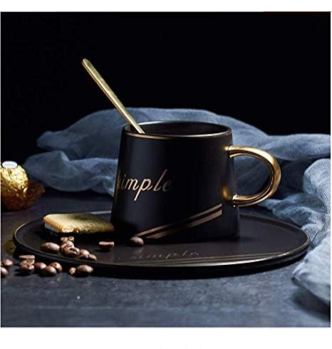 Set Portelan Ceasca, Farfurie si Lingurita, SIMPLE [14]