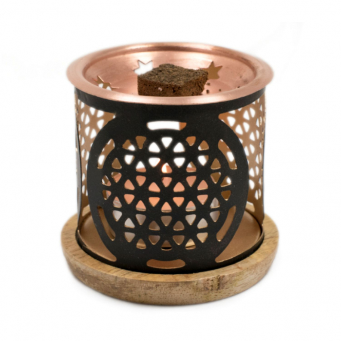 Set Suport Difuzor metalic Spiritual Awareness si 12 carbuni aromati [4]