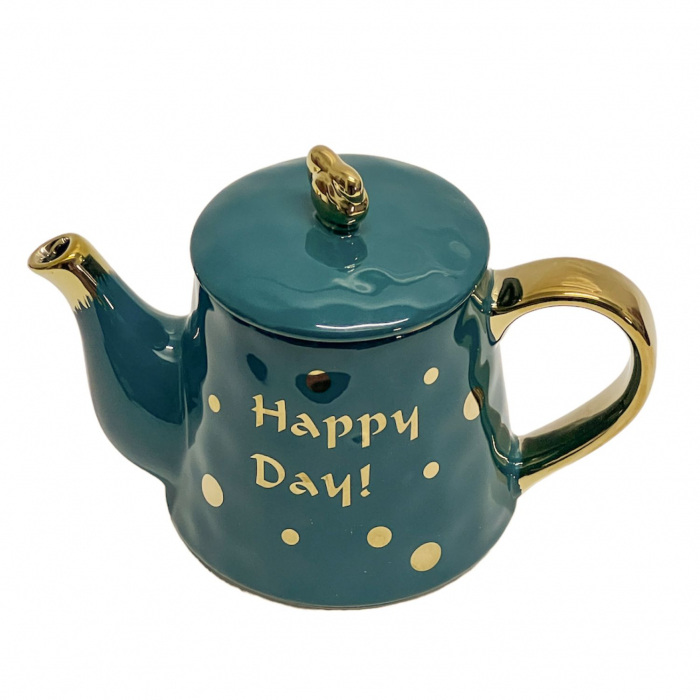 Set Tea For Two HAPPY DAY, Ceainic si 2 cesti portelan, 500 ml [2]