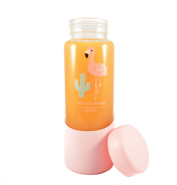 Sticla Flamingo din sticla si capac ermetic, 450 ml [2]