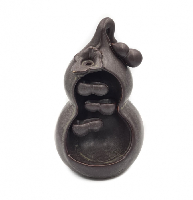 Suport conuri parfumate cu ardere inversa Backflow, CASCADA CERAMICA, 17X10 CM [2]