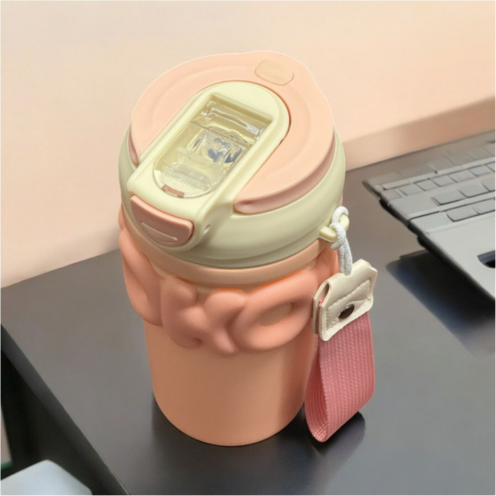 Termos OKO din inox 316, capac cu pai inclus, 450 ml [3]