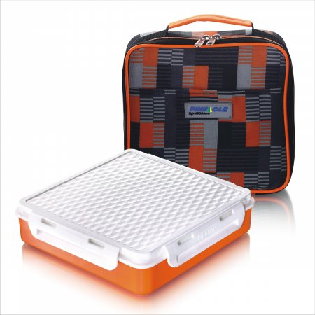 Depozitare si servire - Cutie alimente Lunch Box 4 compartimente, Penta Go, Portocaliu
