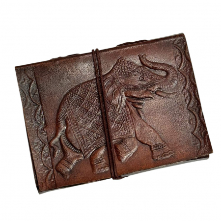Agenda-Jurnal ELEFANT, Coperta Piele Ecologica, 100 File, 13x10x2 cm [5]
