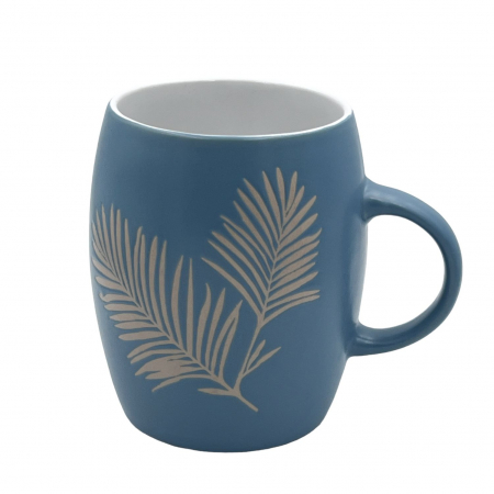 Pahare si Cani - Cana Ceramica LEAF, 450ml, 8x11 cm