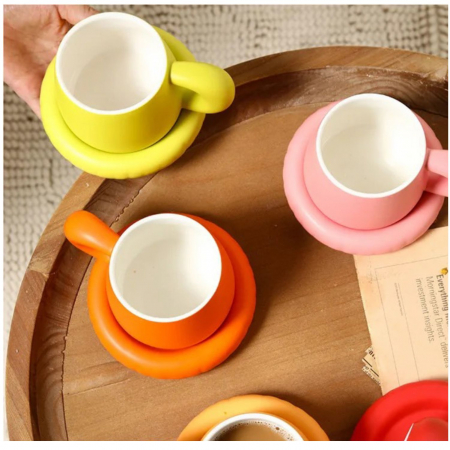 Cana cu farfurie din ceramica NORDIC STYLE, 300 ml [5]