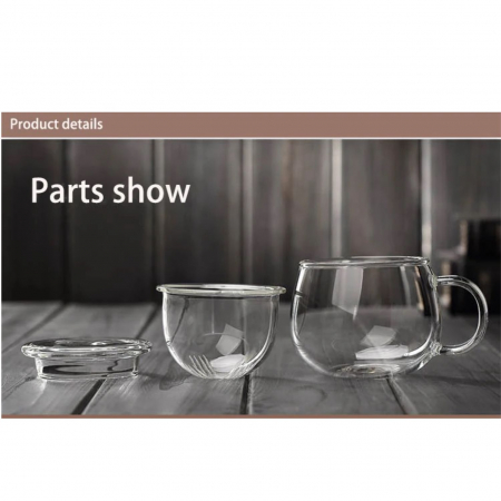 Cana cu infuzor si capac din sticla termorezistenta, 300 ml [3]