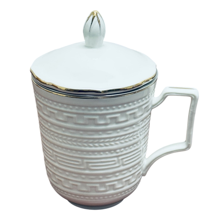 Pahare si Cani - Cana din Portelan fosfatic cu infuzor metalic, SIMPLE, 350 ml