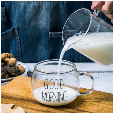 Ceasca din Sticla Borosilicata, GOOD MORNING, 400 ml [3]