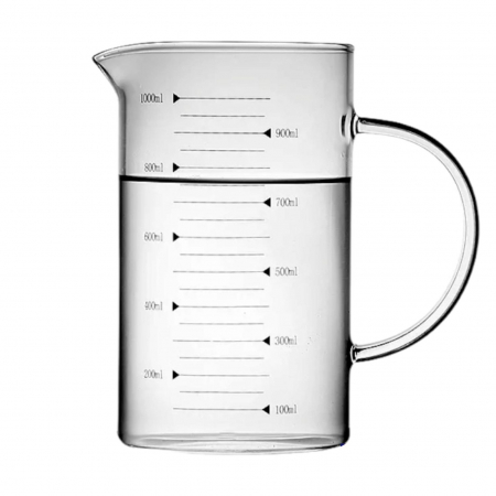 Oliviere si Seturi servire - Cana Gradata din sticla borosilicata, 1000 ml