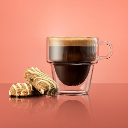 Cana sticla borosilicata 250 ml, perete dublu, stivuibila [4]