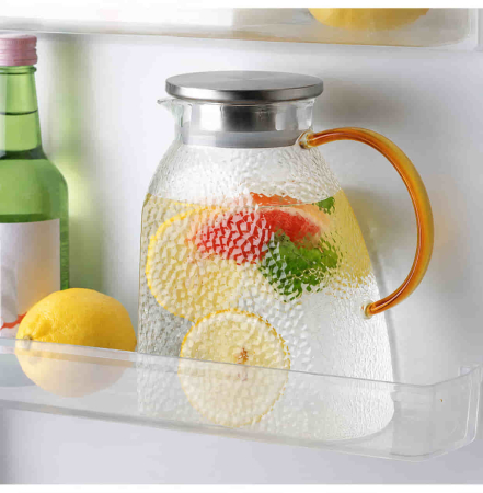 Savoarea Ceaiului - Carafa din sticla borosilicata cu capac din Inox, SQUARE, 1400 ml, 9x13x20 cm