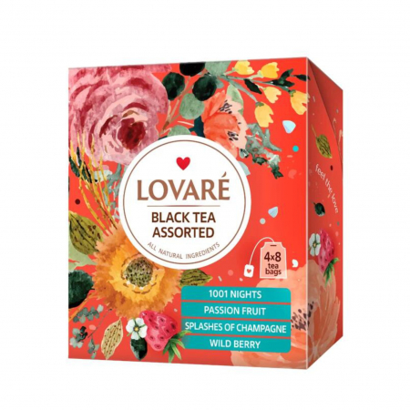 Ceai Negru - Ceai pliculete" ASSORTED BLACK TEA" 4 sortimente de ceai, 32x2g